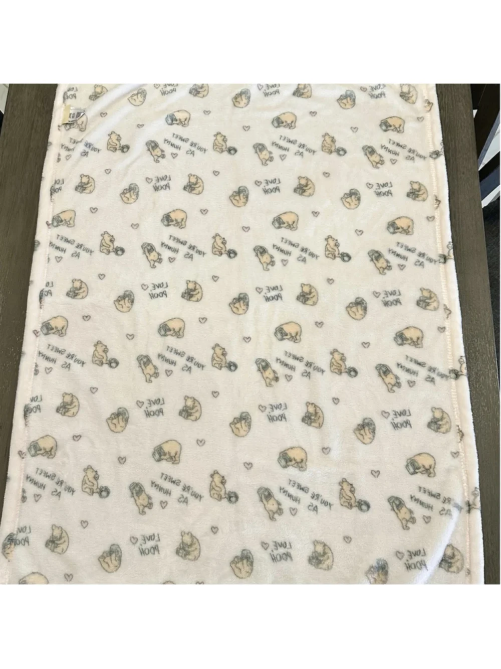 Classic Love Pooh Baby Cream Background Blanket 30x40